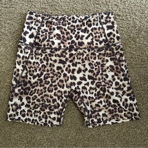 Lorna Jane Leopard Print Bike Shorts